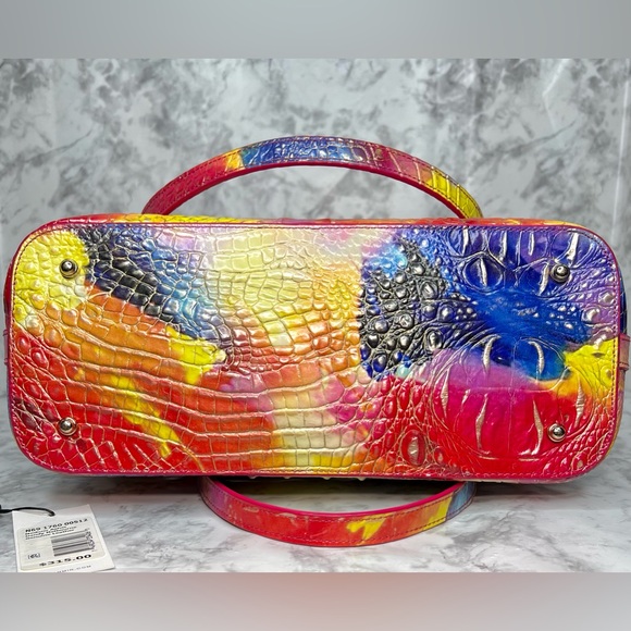 Brahmin Dandy Melbourne Medium Asher Tote Leather Shoulder Bag Rare Croc Purse - Picture 5 of 14